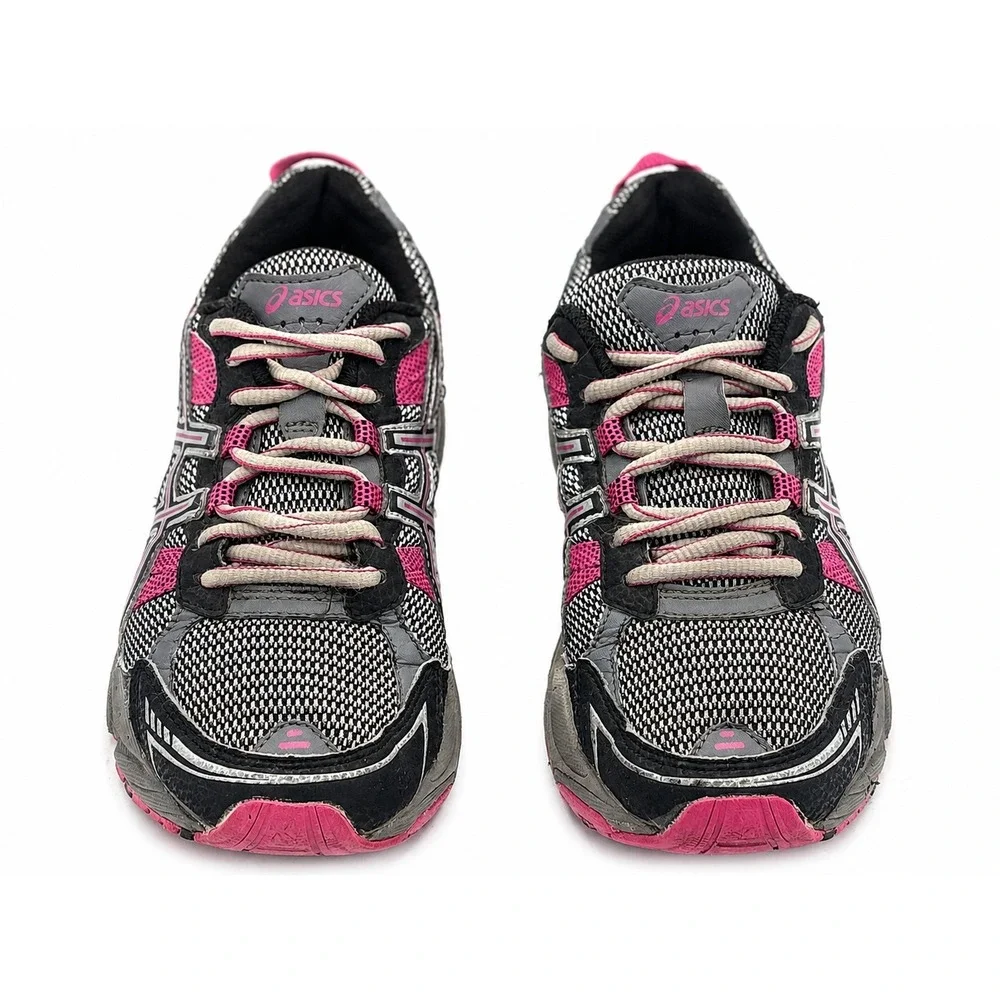 Asics Gel-Venture 4 Women's 8 Trail Running Shoes Black Pink Athletic Sneakers